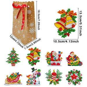 8Pcs/Set Christmas-Diamond Painting Gift Bags