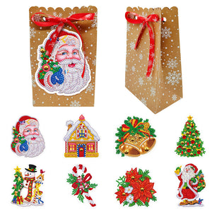 8Pcs/Set Christmas-Diamond Painting Gift Bags