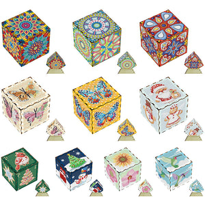 Ornements de Noël Mandala-Diamant Combinaison Cube Magique