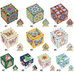 Ornements de Noël Mandala-Diamant Combinaison Cube Magique