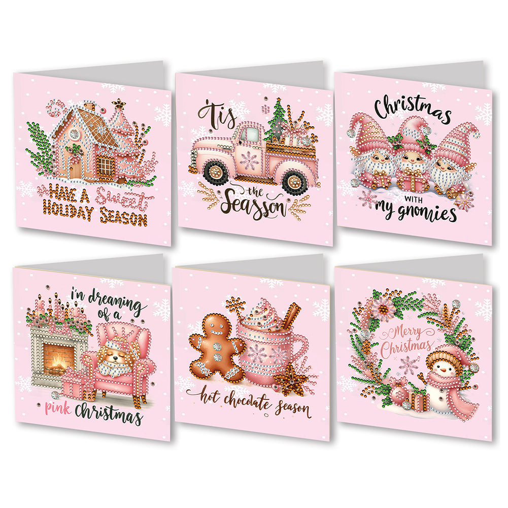 2/6/12Pcs/Set Noël-Diamond Greeting Cards