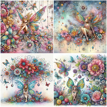 Charger l&#39;image dans la galerie, Flower Fairy-Partial Special Diamond Painting-40x40cm
