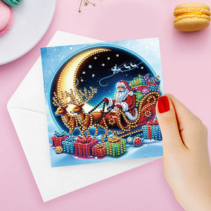 6Pcs/Set Noël-Diamond Greeting Cards