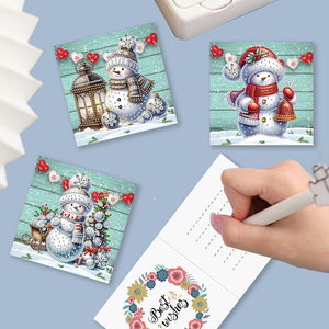 6Pcs/Set Noël-Diamond Greeting Cards