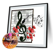 Charger l&#39;image dans la galerie, Notes de musique- Rond Diamond painting 35*35
