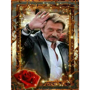 Johnny halliday  - peinture au diamant - 30*40cm