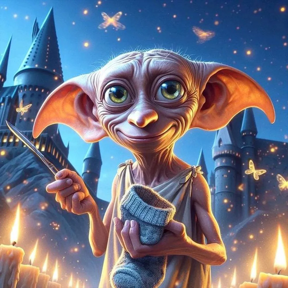 (Multi-Taille Rond / Carré) Harry Potter Dobby-Diamond painting