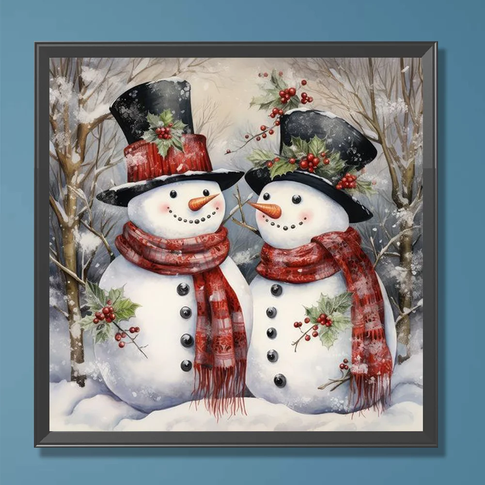 Noël bonhomme de neige - Full Drill Diamond Painting 40*40cm ...