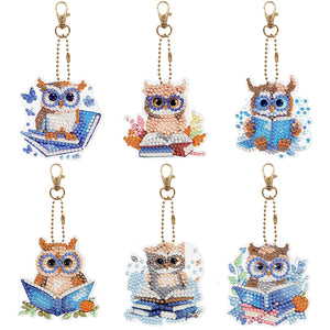 5/6Pcs/Set-Animal-Double Side Drill-Diamond Keychain