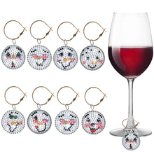 Charger l&#39;image dans la galerie, 8 pièces/ensemble verre à vin pendentif diamant de noël
