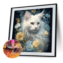 Charger l&#39;image dans la galerie, Chat-Peinture diamant ronde complète-30x30cm
