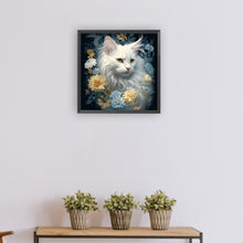 Charger l&#39;image dans la galerie, Chat-Peinture diamant ronde complète-30x30cm
