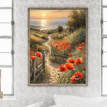 Charger l&#39;image dans la galerie, Path Among Flowers-complet Round peinture au diamant-30x40cm
