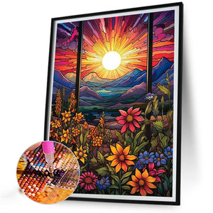 Beautiful Sunrise-complet Round peinture au diamant-40x50cm