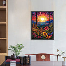 Charger l&#39;image dans la galerie, Beautiful Sunrise-complet Round peinture au diamant-40x50cm
