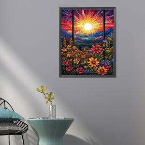 Beautiful Sunrise-complet Round peinture au diamant-40x50cm