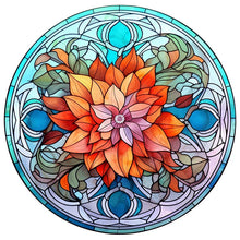 Charger l&#39;image dans la galerie, Sirène en Vitrail Flower-Full Round Diamond Painting-30x30cm
