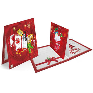 8 PIÈCES/ENSEMBLE 3D CARTES DE VOEUX DE NOËL PEINTURE AU DIAMANT