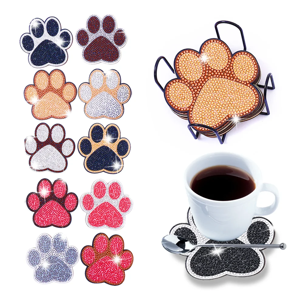 10 accessoires de mode d'artisanat de sous-verres de chat