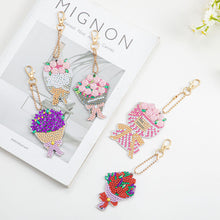 Charger l&#39;image dans la galerie, 5 pièces/ensemble fleur DIY porte-clés
