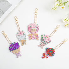 Charger l&#39;image dans la galerie, 5 pièces/ensemble fleur DIY porte-clés
