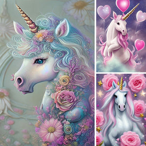 Unicorn-Full Round Diamond Painting-30x40cm