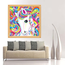 Charger l&#39;image dans la galerie, Cheval - diamant rond complet - 30x30cm
