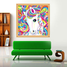 Charger l&#39;image dans la galerie, Cheval - diamant rond complet - 30x30cm
