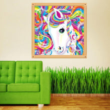 Charger l&#39;image dans la galerie, Cheval - diamant rond complet - 30x30cm
