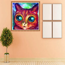 Charger l&#39;image dans la galerie, Chat - diamant rond complet - 30x30cm
