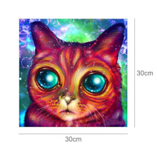 Charger l&#39;image dans la galerie, Chat - diamant rond complet - 30x30cm
