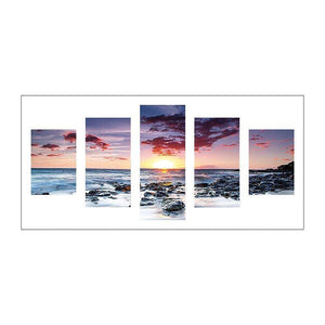 Coucher de soleil 5 - photos - diamant rond complet - 95x45cm