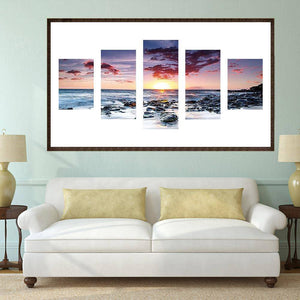 Coucher de soleil 5 - photos - diamant rond complet - 95x45cm