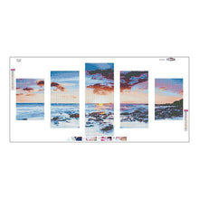 Charger l&#39;image dans la galerie, Coucher de soleil 5 - photos - diamant rond complet - 95x45cm
