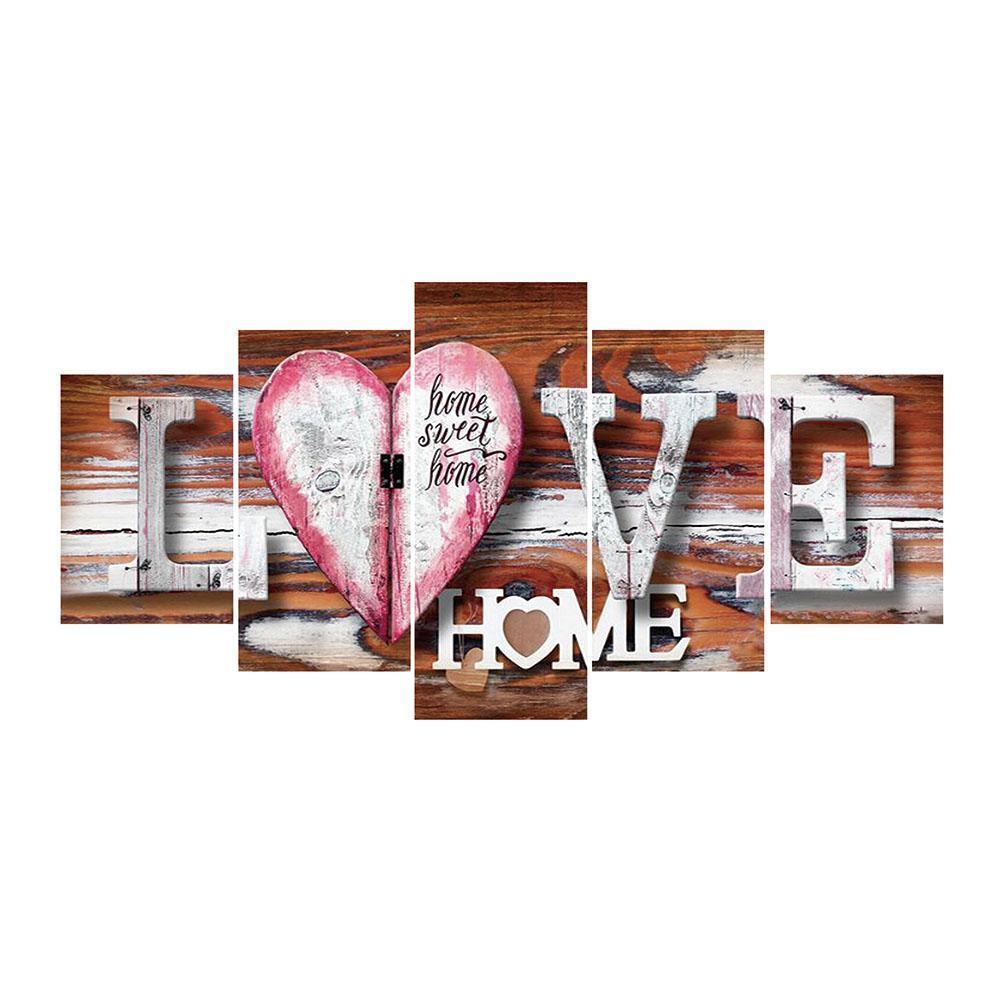 LOVE 5 - photos - diamant rond complet - 95x45cm