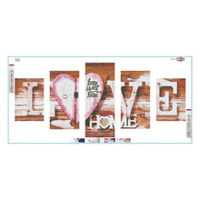 Charger l&#39;image dans la galerie, LOVE 5 - photos - diamant rond complet - 95x45cm
