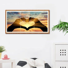 Charger l&#39;image dans la galerie, 3pcs/set love - peinture en diamant ronde - 80x40cm
