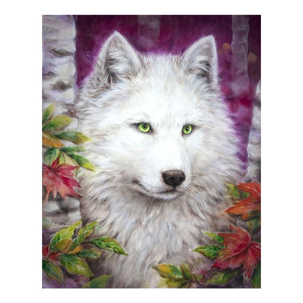 Loup d’observation - diamant rond complet - 30x36cm