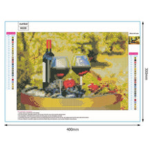 Charger l&#39;image dans la galerie, Fruits de vin rouge - peinture diamant pleine - 40x30cm
