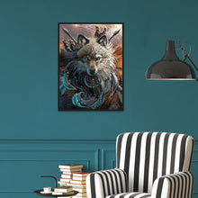 Charger l&#39;image dans la galerie, Loup - peinture en diamant complet - 40x30cm
