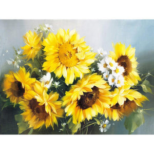 Tournesol - peinture en diamant complet - 40x30cm