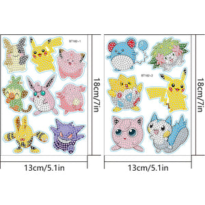 2pcs Pokemon - 5d bricolage artisanat autocollants