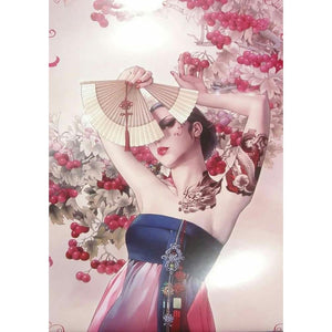 Geisha - diamant rond complet - 30x40cm