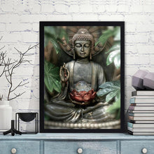 Charger l&#39;image dans la galerie, Statue de Bouddha - diamant rond complet - 30x40cm
