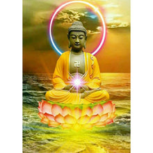 Charger l&#39;image dans la galerie, Statue de Bouddha - diamant rond complet - 30x40cm
