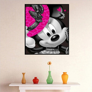 Minnie - diamant rond complet - 30x40cm