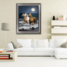 Charger l&#39;image dans la galerie, Cheval - diamant rond complet - 30x40cm
