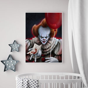 Clown - diamant rond complet - 30x40cm