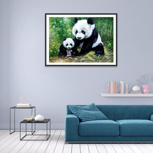 Panda - diamant rond complet - 30x40cm