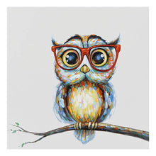 Charger l&#39;image dans la galerie, Lunettes hibou - diamant rond complet - 30x30cm
